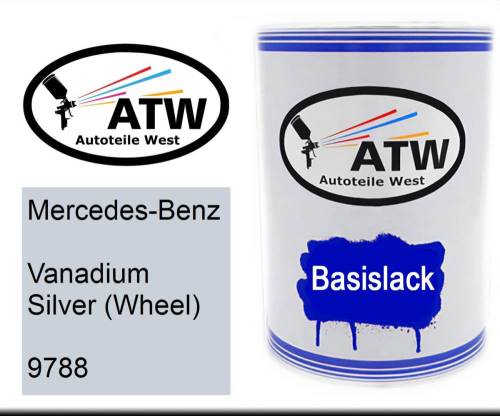 Mercedes-Benz, Vanadium Silver (Wheel), 9788: 500ml Lackdose, von ATW Autoteile West.